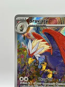 Braviary 214/191 Illustration Rare Surging Sparks Pokemon 2024 NM - Image 2