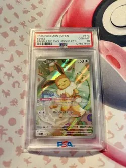 2025 Pokemon Prismatic Evolutions Eevee Black Star Promo #173 PSA 10 - Image 1