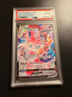 2022 POKEMON SWORD & SHIELD BRILLIANT STARS TG15 FULL ART/SYLVEON VMAX PSA 10 - Image 1
