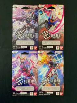 x4 GUNDAM CARD GAME Newtype Rising Booster Blister Packs GD01 English NEW SEALED - Image 1