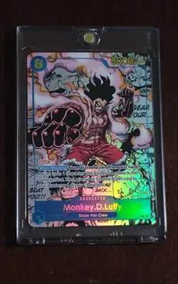 One Piece Card Monkey D. Luffy Gear 4 Manga Alt OP11-118 Fist of Divine English - Image 1