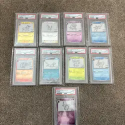 All PSA10 Pokemon Japanese Yu Nagaba Eevee Promo Card Set Of 9 complete - Image 1