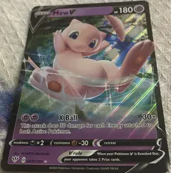 Pokemon TCG Mew V Jumbo Card Best Buy Exclusive Lightly Played - Image 1