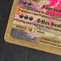 GENGAR Vmax Metal FAN ART CARD Gold Foil Pokemon Display Card HP320 Ships FAST - Image 4