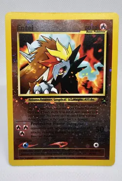 Pokemon Card - Entei #34 Black Star WOTC Movie Promo Reverse Holo - Image 1