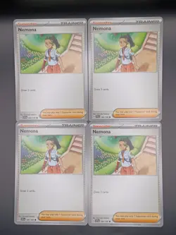 Nemona 180/198 - Scarlet & Violet - Pokemon Trainer x4 Card Set - Playset 4x - Image 1