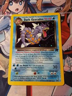 Pokemon Card 2000 Classic - Team Rocket Dark Gyarados PreRelease Holo Rare #8 LP - Image 1