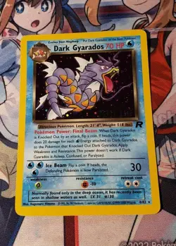 Pokemon Card 2000 Classic - Team Rocket Dark Gyarados PreRelease Holo Rare #8 LP - Image 2
