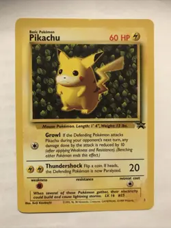 Pokemon "Ivy" PIKACHU Card BLACK STAR PROMO Set #1 Wizard of the Coast League NM - Image 1
