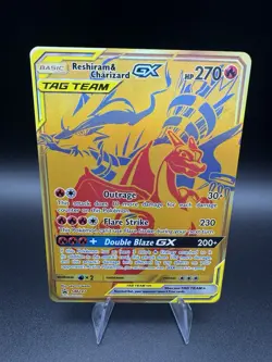 Pokemon TCG Reshiram & Charizard GX Sun & Moon SM247 Holo Promo Card - Image 1