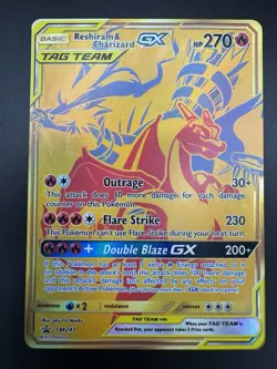 Pokemon TCG Reshiram & Charizard GX Sun & Moon SM247 Holo Promo Card - Image 3