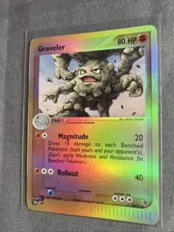 Pokemon: Graveller 30/97 (2003) EX Dragon • Reverse Holo E-reader Series Card - Image 3