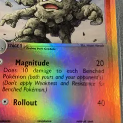 Pokemon: Graveller 30/97 (2003) EX Dragon • Reverse Holo E-reader Series Card - Image 4