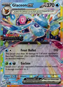 Glaceon ex - (Prismatic Evolutions Stamp) Promo Water holo Miscellaneous Cards & - Image 1