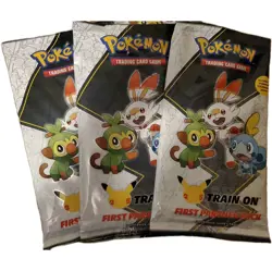 Pokemon TCG First Partner Pack - Galar 3 Jumbo Cards + 2 Booster Packs Lot of 3 820650809613 - Image 1