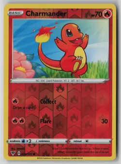 Charmander 023/185 Pokemon TCG Vivid Voltage Reverse Holo Card (Near Mint) NM 1 - Image 1
