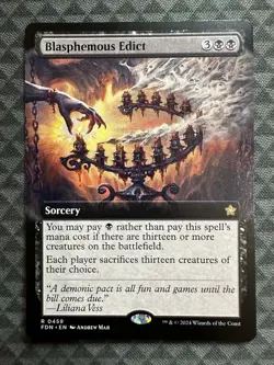 MTG Blasphemous Edict #0459 Extended Art Rare Foundations (FDN) - Image 2