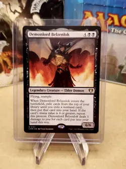 MTG Demonlord Belzenlok R MTG Commander Masters M/NM, English - Image 1