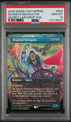 2025 MTG SECRET LAIR DROP FOIL #902 DEADEYE NAVIGATOR PSA 10 - Image 1