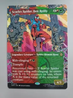 MTG Scarlet Spider, Ben Reilly Marvel's Spider-Man Borderless Rare - Image 1