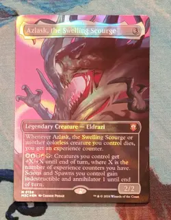 1 x Azlask, the Swelling Scourge - Ripple Foil Borderless Modern Horizons 3 MH3 - Image 1