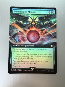 Summoning Materia - 124 - Magic: Final Fantasy MTG - Extended Art - Rare - FOIL - Image 1