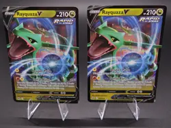 Pokemon TCG: Crown Zenith V Lot X5 Rayquaza V (2), Kyogre V (2), Hatterene V (1) - Image 2