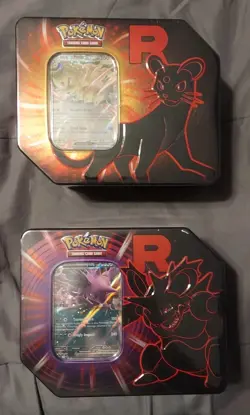 Pokemon TCG Lot of (2) Destined Rivals Team Rocket Persian, Nidoking Tin - Image 1