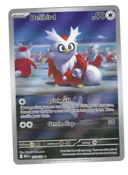Pokemon TCG: Delibird (Illustration Rare) - 152/132 - ME01 Mega Evolutions - NM - Image 1