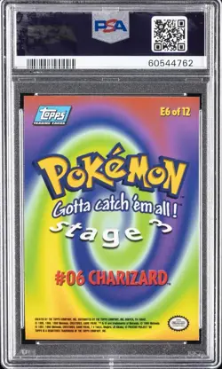 1999 TOPPS POKEMON THE MOVIE EDITION #E6 CHARIZARD #6 PSA 9 - Image 2