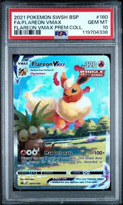 Pokemon Flareon VMAX SWSH180 Black Star Promo PSA 10 Gem Mint - Image 1