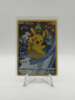 Pokemon TCG Pikachu SWSH020 Black Star Promo Holo MINT - Image 1
