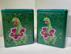 2022 Pokemon TCG Stacking Tin Grass Sealed set of 2 Factory Sealed NEW - Image 1
