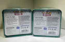 2022 Pokemon TCG Stacking Tin Grass Sealed set of 2 Factory Sealed NEW - Image 2