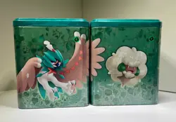 2022 Pokemon TCG Stacking Tin Grass Sealed set of 2 Factory Sealed NEW - Image 3