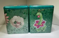 2022 Pokemon TCG Stacking Tin Grass Sealed set of 2 Factory Sealed NEW - Image 4