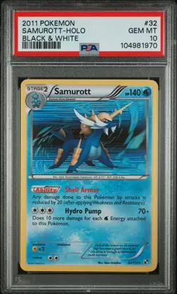 Pokemon 2011 Samurott Holo Black and White Base Set PSA 10 GEM MINT - Image 1