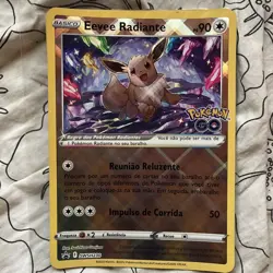 Pokemon Go Radiant Eevee SWSH230 Jumbo Giant Size Exclusive Brazil Portuguese - Image 1