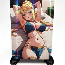 KonoSuba Darkness Sexy Hot Anime Waifu Girl Doujin Lewd Goddess Story Art Card - Image 1