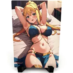 KonoSuba Darkness Sexy Hot Anime Waifu Girl Doujin Lewd Goddess Story Art Card - Image 2