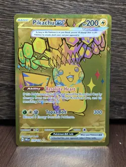 Pikachu EX Prismatic Evolutions Holo Card 179/131 Hyper Rare Pokemon TCG MINT - Image 1