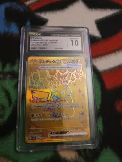 Pikachu EX 236/187 UR-Holo Terastal Festival CGC 10 Gem Mint JP Pokemon Card - Image 1