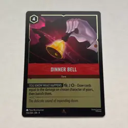 Dinner Bell 135/204 Disney Lorcana Fabled Rare Cold Foil Card NM - Image 1