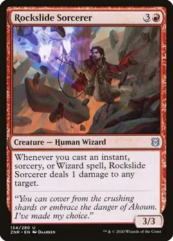 Rockslide Sorcerer 4x FOIL ZNR MTG Zendikar Rising Uncommon MINT red - Image 1