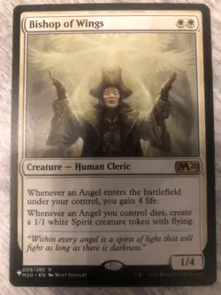 MTG Magic 1 x Bishop of Wings x 1 - M20 Near Mint or better FREE SHIPPING - Image 1