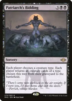 MTG Patriarch's Bidding, Modern Horizon 2 #293, Enchantment, Excellent Condition - Image 1
