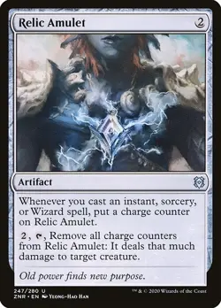 Relic Amulet 4x FOIL ZNR MTG Zendikar Rising Uncommon MINT artifact - Image 1