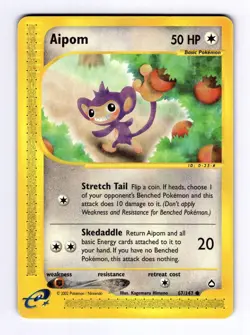Aipom Aquapolis #067 (2003) Common MP Pokemon - Image 1