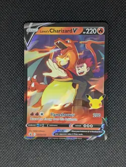 Pokemon TCG Lance’s Charizard V Celebrations SWSH133 Black Star Promo - Image 1