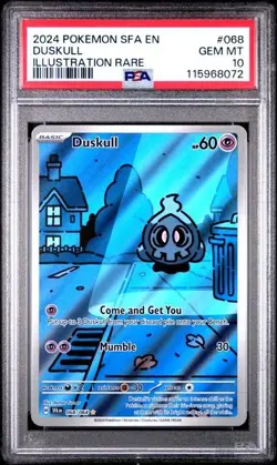 2024 Pokemon SFA EN Duskull PSA 10 GEM ILLUSTRATION RARE FULL ART 068/064 - Image 1